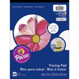 Tracing Paper Pad, Translucent, 9" x 12", 40 Sheets Per Pad, 10 Pads