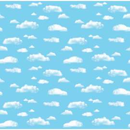 Corobuff Corrugated Paper, Clouds, 48" x 12-1/2', 1 Roll