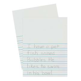 Newsprint Handwriting Paper, Picture Story, 7/8" Ruled (Short Way) with Skip Space, 9" x 12", White, 500 Sheets Per Pack, 5 Packs
