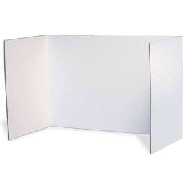 Privacy Boards, White, 48" x 16", 4 Per Pack, 2 Packs