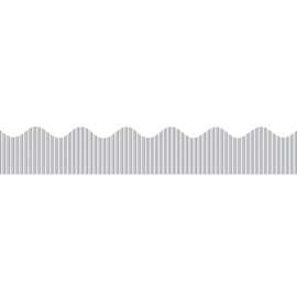 Metallic Decorative Border, Silver, 2-1/4" x 25', 6 Rolls