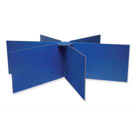 Privacy Boards, Round Table Compatible, Blue, 48" Diameter x 14" High, 2 Boards