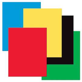 UCreate Premium Coated Poster Board, 5 Primary Assorted Colors, 22" x 28", 25 Sheets