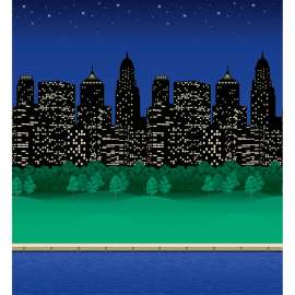 Bulletin Board Art Paper, City Lights, 48" x 50', 1 Roll
