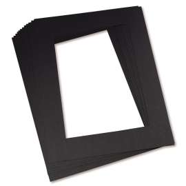 Pre-Cut Mat Frames, Black, 9" x 12", 12 Per Pack, 2 Packs