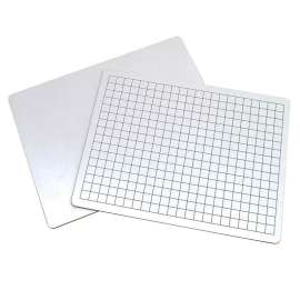 2-Sided Math Whiteboards, 1/2" Grid/Plain