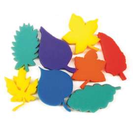 Paint Sponges, Leaves Set, 3", 8 Pieces