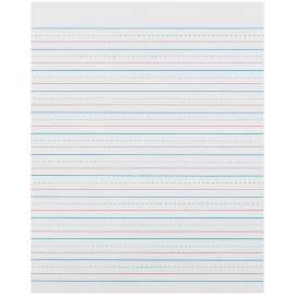 Zaner-Bloser Sulphite Handwriting Paper, Dotted Midline, Grade 2, 1/2" x 1/4" x 1/4" Ruled Short, 8" x 10-1/2", 500 Sheets Per Pack, 2 Packs