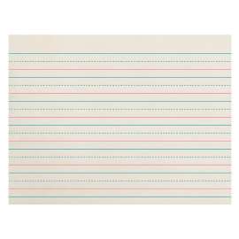 Zaner-Bloser Newsprint Handwriting Paper, Dotted Midline, Grade K, 3/4" x 3/8" x 3/8" Ruled Long, 10-1/2" x 8", 500 Sheets Per Pack, 3 Packs