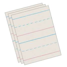 Newsprint Handwriting Paper, Dotted Midline, Grade 1, 5/8" x 5/16" x 5/16" Ruled Long, 10-1/2" x 8", 500 Sheets Per Pack, 3 Packs