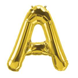 16" Foil Balloon, Gold Letter A