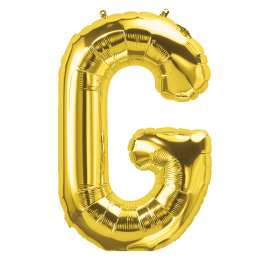 16" Foil Balloon, Gold Letter G