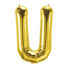 16" Foil Balloon, Gold Letter U
