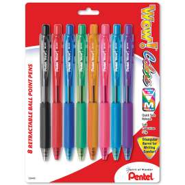 WOW! Ballpoint Pens, Assorted Colors, 8 Per Pack, 6 Packs