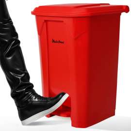 PLASTIC PRINCE 22 Gallon Kitchen Trash Can with Lid and Foot Pedal, Step Pedal Trash Can, Hands-Free Indoor Garbage Can for Office Home Laundry Room, Plastic