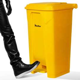 PLASTIC PRINCE 27 Gallon Step On Trash Can with Lid, Large Garbage Can with Foot Pedal, Hands Free Disposal Trash Can for Office Home Laundry Room, Plastic