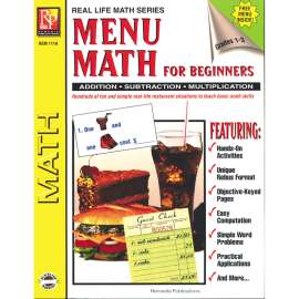 Menu Math for Beginners Book