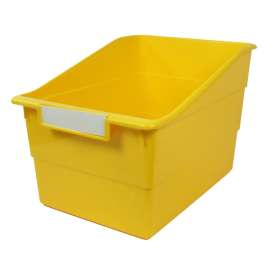 Shelf File with Label Holder, Wide, Yellow