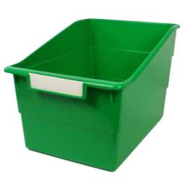 Shelf File with Label Holder, Wide, Green