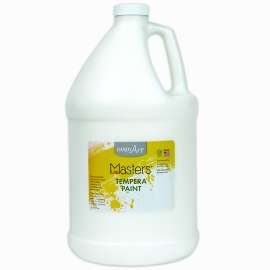 Tempera Paint, White, Gallon, Pack of 2