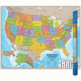 Hemispheres Blue Ocean Series USA Laminated Wall Map, 38" x 48", Pack of 2