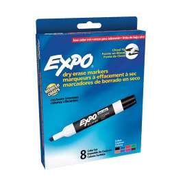 Low Odor Dry Erase Markers, 8 Colors Per Pack, 2 Packs