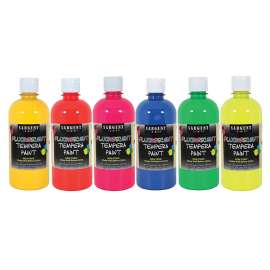 Sargent Art Fluorescent Tempera Paint, Set of 6