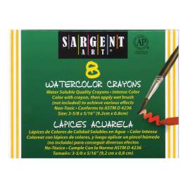 Sargent Art Watercolors, Crayons, 8 color set