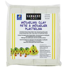 Sargent Art Non-Hardening Modeling Clay Cream Colors Pastels, 1lb