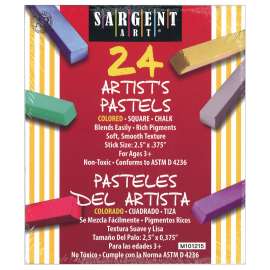 Sargent Art SquareChalk Pastels - 24 colors per pack, 2 packs