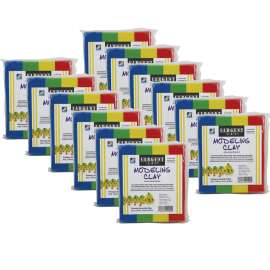 Modeling Clay, Primary Colors, 1 lb Per Pack, 12 Packs