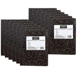 Hard Cover Composition Book, Wide Ruled, 7.5" x 9.75", 100 Sheets