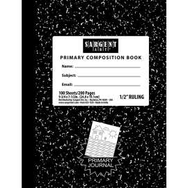 Sargent Art Primary Composition Hard Cover Notebook, 7 1/2" x 9 3/4", 100 sheets