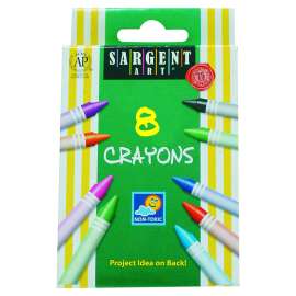 Sargent Art Crayons, Reg Size, 8 colors