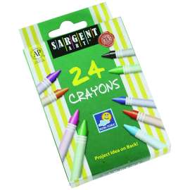 Sargent Art Crayons, Reg Size, 24 colors