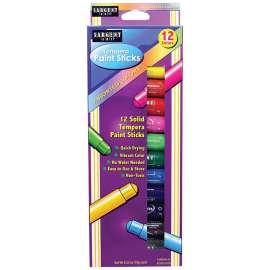 Sargent Art Tempera Paint Stick, 12 colors per pack, 2 packs