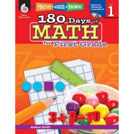 Shell Education 180 Days of Math Book, Grade 1