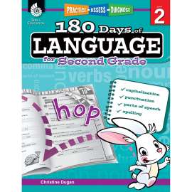 Shell Education 180 Days of Language Book, Grade 2