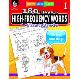 180 Days of High-Frequency Words Book, Grade 1