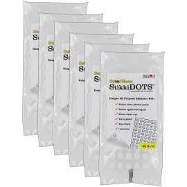 Stikki Dots Reusable Adhesive, 50 Per Pack, 6 Packs