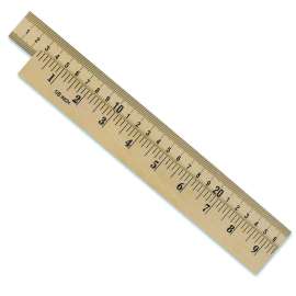 Wooden Meter Stick, Plain Ends