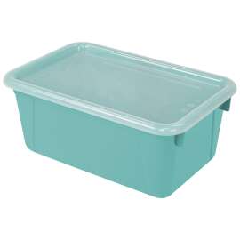 Small Cubby Bin, with Cover, Classroom Teal