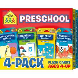 Preschool Flash Card, 4-Pack