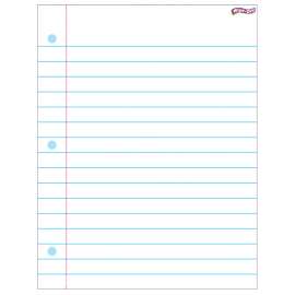 Notebook Paper Wipe-Off Chart, 17" x 22"