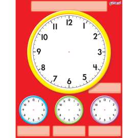 Clocks Wipe-Off Chart, 17" x 22"