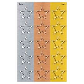 I love Metal Stars superShapes Stickers - Large, 120 Count