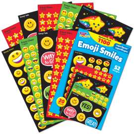 Emoji Smiles superShapes Stickers Variety Pack, 1100 ct.
