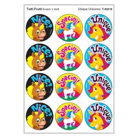 Unique Unicorns/Tutti Frutti Stinky Stickers, 48 Count
