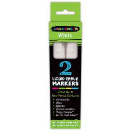 Chalk Brights White Liquid Chalk Markers - 2-pack