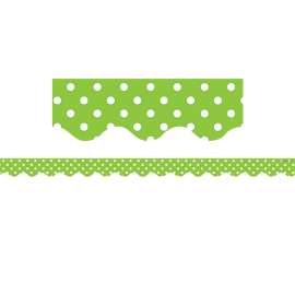 Lime Mini Polka Dots Border Trim
